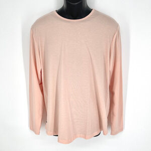 Cuts Clothing NEW AO Curve-Hem Long Sleeve T-Shirt Mens Sz L Pink Soft